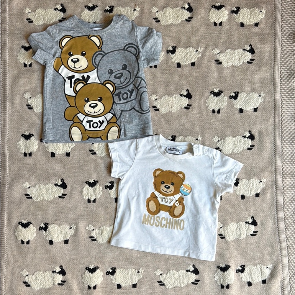 Moschino Gray and White Toy Bear Collection